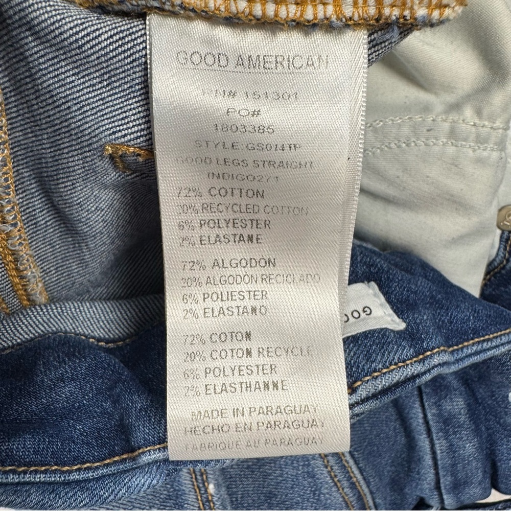 Good American Women’s 4 Good Legs Straight Jeans Indigo271 - Picture 9 of 16
